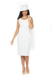 Giovanna D1565 white sleeveless dress