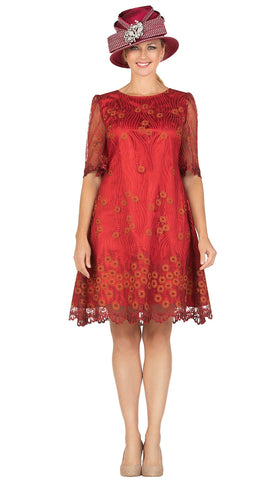 Giovanna D1570 red lace dress