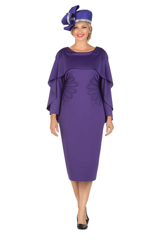 Giovanna D1590 purple scuba dress
