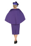 Giovanna D1590 purple cape dress