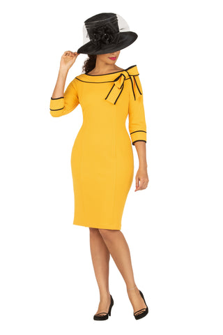 Giovanna D1662 mustard dress