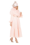 Giovanna D1674 pink honeycomb maxi dress