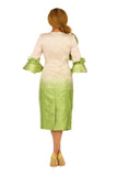 Giovanna D1678 green brocade dress