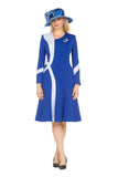 Giovanna D1686 royal blue scuba dress