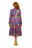 Giovanna D1690 Purple print maxi dress