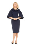 Giovanna D1695 navy blue dress