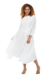 Giovanna D1700 white popcorn dress