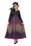 Giovanna D1713 ombre black maxi dress