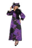 Giovanna D1714 purple brocade dress