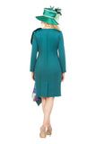 Giovanna D1710 Emerald Green Scuba Dress