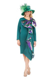 Giovanna D1710 Emerald Green Scuba Dress