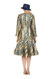 Giovanna D1720 print gold dress