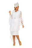 Giovanna D7220 white lace jacket dress