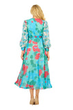 Giovanna D7222 lake blue chiffon maxi dress