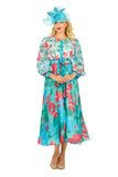 Giovanna D7222 lake blue maxi dress