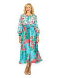 Giovanna D7222 lake blue chiffon dress