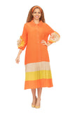 Giovanna 2439 orange shirt dress