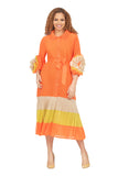 Giovanna 2439 orange maxi dress