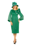 Giovanna DP2445 forest green dress