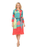 Giovanna DP2446 red midi dress