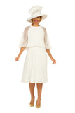 Giovanna 2456 off white chiffon dress