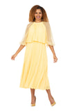Giovanna 2456 yellow chiffon dress