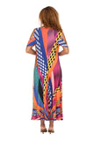 Giovanna DP2460 multi print maxi dress