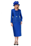 Giovanna G1088 royal blue skirt suit