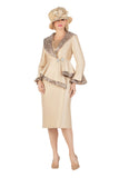 Giovanna G1203 champagne skirt suit