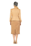 Giovanna G1206 camel skirt suit
