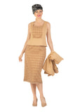 Giovanna G1206 camel lace skirt suit