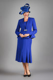 Giovanna G1225 Royal blue Flared Skirt Suit