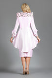 Giovanna G1305 pink skirt suit
