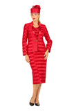 Giovanna G1318 red skirt suit