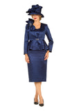 Giovanna G1319 navy blue skirt suit