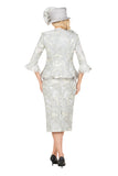 Giovanna G1326 silver skirt suit