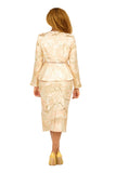 Giovanna G1330 peach skirt suit