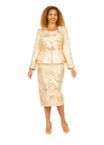 Giovanna G1330 peach skirt suit