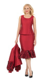 Giovanna G1342 cranberry skirt suit