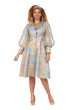 Giovanna G1347 blue midi dress