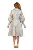 Giovanna G1347 blue midi dress