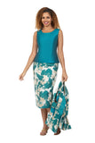 Giovanna G1348 green skirt suit