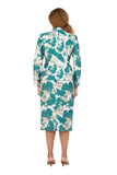 Giovanna G1348 emerald green brocade skirt suit
