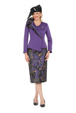 Giovanna G1351 purple skirt suit