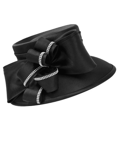 Giovanna H0960 black small brim hat