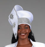 Giovanna HG1212 white pillbox hat