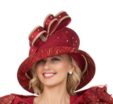 Giovanna HG1339 cranberry red hat