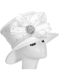 Giovanna HR1076 white small brim hat