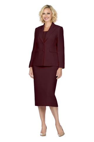 Giovanna 0710 plum skirt suit