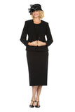Giovanna 0722 black skirt suit